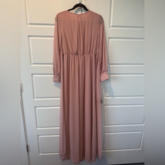 NWT Baltic Born Blush Pink Lydia VNeck Long Sleeve Maxi Dress Women Size Small - Picture 7 of 9